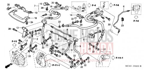 FRONT BRAKE HOSE (ST1300) ST13006 de 2006